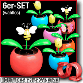 Solarblume Wackelblume 6 verschiedene Farben