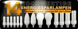 I-Glow Energiesparlampen-Set 14-tlg.