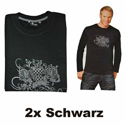 Ebay-WOW: Doppelpack Langarm-Shirts mit Motiv und in verschiedenen Farben