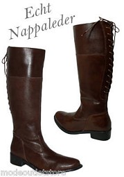 Nappaleder-Stiefel (Dunkelbraun)