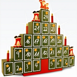 Klingel Adventskalender aus Holz