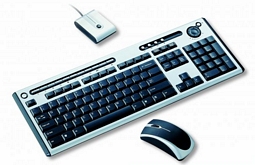 Medion Slimline Funk-Tastatur und Maus (schwarz/silber)