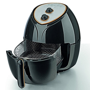 gourmetmaxx Heißluffritteuse + XXL Frittierkorb 1800 W schwarz Fritteuse (03335)