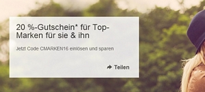 Ebay: 20 Prozent Rabatt auf Mode-Marken für sie und ihn (ab 3 Artikeln)
