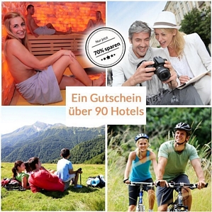 Multigutschein für 3 Tage Kurzurlaub in über 90 Hotels europaweit ANIMOD 99ers