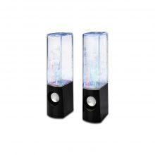 Ednet Water Beats USB Lautsprecher Schwarz mit Wasser und -Lichteffekten