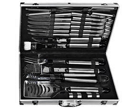 El Fuego Edelstahl-Grillbesteck 24-tlg im Aluminiumkoffer
