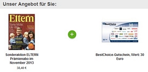 Jahresabo Eltern für effektiv 8,40 Euro
