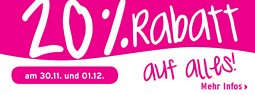 Ernsting’s family: 20 Prozent Rabatt auf alle Artikel v. 30.11 und 01.12.2011