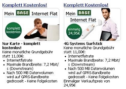 Mein BASE Internet Flat Inklusive 11 – komplett kostenlos durch Erstattung der Grundgebühr (ab 500MB Drosselung auf GPRS)