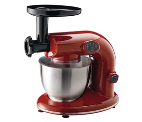 Exido 246040 Profi Küchenmaschine mit Fleischwolf in Rot
