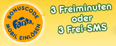 Fanta: 3 Frei-SMS oder 3 Freiminuten