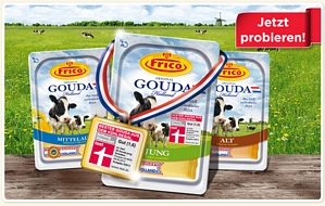 Frico Gouda Jung, Mittelalt oder Alt in Scheiben testen und Geld zurückerhalten