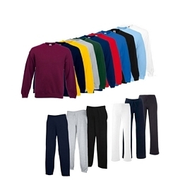 Fruit of the Loom Jogginghose & Sweatshirt Traningsset oder Jogginghose & Kapuzensweatshirt