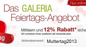 Galeria Kaufhof: 12 Prozent Rabatt auf fast alle Artikel