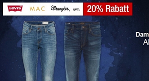 Galeria Kaufhof Mondscheintarif – 20 Prozent Rabatt auf Damen- und Herrenjeans (auch auf Sale-Ware)