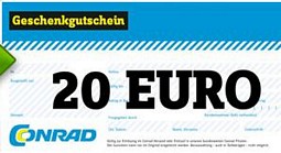 Gewinnspiel: 2x 20 Euro Conrad-Gutscheine zu gewinnen