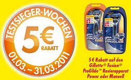 Gillette Fusion ProGlide mit 5 Euro-Gutschein günstiger kaufen