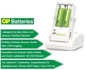 Ladegerät GP Power Pack Charger AR07
