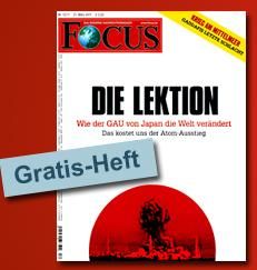 Burda: Eine Ausgabe Focus kostenlos und unverbindlich anfordern