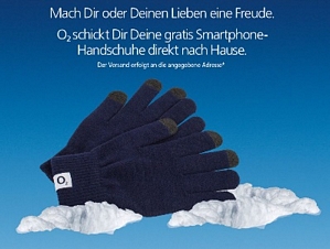 o2: Smartphone-Handschuhe kostenlos zugeschickt bekommen