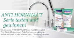 Hansaplast: ANTI HORNHAUT Produktproben kostenlos zuschicken lassen