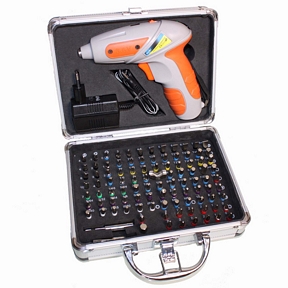 hanSe Akkuschrauber 3,6V Li-ion Lithium + 100 Bits + Alu Koffer Mini-Akkuschrauber