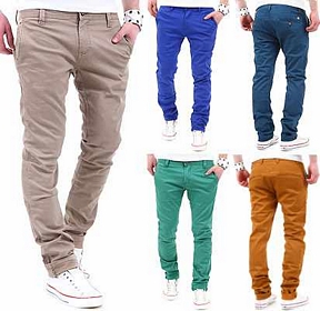 Herren Chinohosen Slim-Fit in verschiedenen Farben