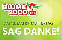 HGWG: Zum Muttertag Blumen bei Blume2000 bestellen und bis zu 50 Euro Cashback erhalten