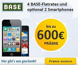 HGWG: Mein BASE plus-Vertrag abschließen und in 24 Monaten insgesamt 600 Euro erhalten (entspricht den Grundgebühren)