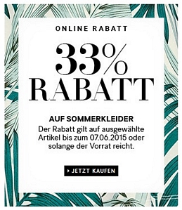 H&M: 33 Prozent Rabatt auf Sommerkleider