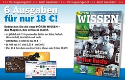 MagClub: 6 Ausgaben Hörzu Wissen + Prämie für 18 Euro (mit 2 Euro Gewinn)