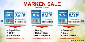 HoodBoyz: 3 verschiedene Marken an 3 verschiedenen Tagen mit jeweils 80 Prozent Rabatt + 10 Euro-Gutschein
