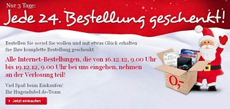 Hugendubel: Jede 24. Bestellung ist geschenkt (bis zum 19.12. 09:00 Uhr)