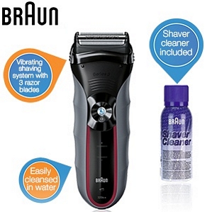 Braun Series 3 320s-4 Herrenrasierer + Reinigungsspray