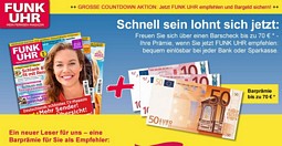 Jahresabo der Funk Uhr mit einem effektiven Gewinn in Höhe von 12,80 sichern