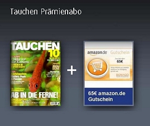 Jahresabo der Zeitschrit Tauchen für effektiv 9,40 Euro statt 74,40 Euro