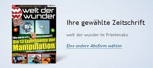 Jahresabo Welt der Wunder für effektiv 7,00 Euro
