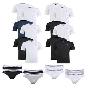 Kappa Herren 4er Pack T-Shirts Nevis/Natus oder Slips Cordell