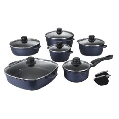 Karcher 12-teiliges Aluguss Kochtopf-Set Blau (112761)