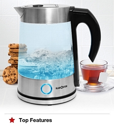 Klarstein Pure Water Edelstahl Wasserkocher aus Glas