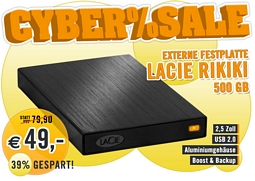 Lacie Rikiki 500GB externe Festplatte 2,5 Zoll USB 2.0