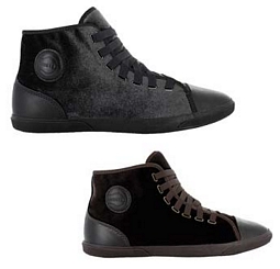 Damen-Sneaker Lacoste Raya Mid SRW in Dunkelbraun/Schwarz