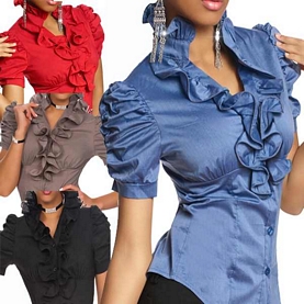 Laeticia Dreams Damen-Blusen mit Rüschen