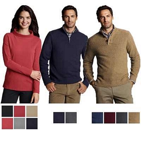 LANDS‘ END Pullover Troyer für Herren und Damen