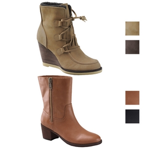 LANDS´ END Damen Stiefelette mit Blockabsatz oder Keilabsatz