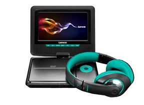 Lenco DVP-751 tragbarer DVD-Player inkl. Kopfhörer