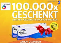 Lensspirit – Facebook-Fan werden und als einer der ersten von 100.000 Fans 2x 10 Kontaktlinsen gratis erhalten