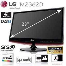 LG M2362D TFT-Monitor mit Hybrid-Tuner (23″)