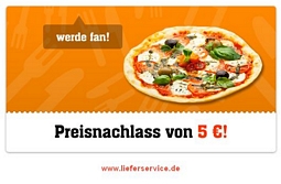 Lieferservice.de: 5 Euro-Gutschein für Neu- und Bestandskunden (kein MBW)